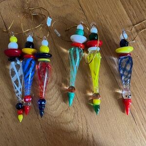 PENCO GLASS ORNAMENT Set of 6 NEW